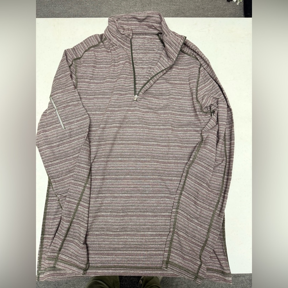 Lululemon Men's Striped Pullover 1/4 Zip